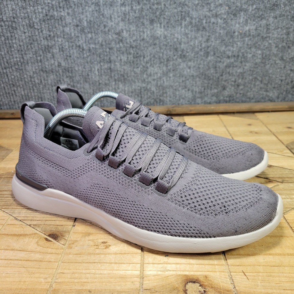 APL Techloom Breeze Men's 11 Gray Knit Athletic Shoes  Sneakers Running Comfort